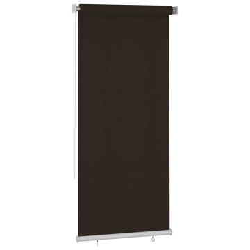 Tenda a Rullo per Esterni 105(L)x230(A) cm Marrone HDPE
