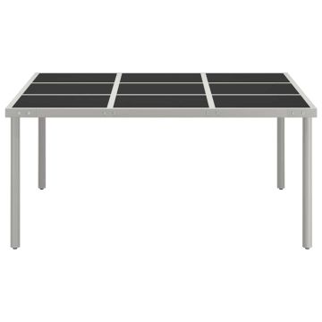 Tavolo da Giardino 170x170x74,5 cm in Vetro e Acciaio