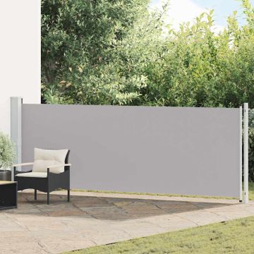 Tenda Laterale Retrattile per Patio 140x600 cm Grigio