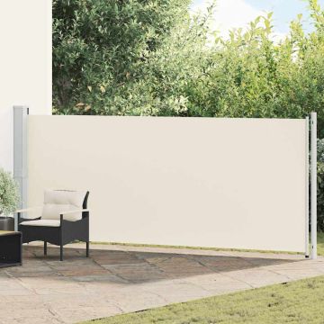 Tenda Laterale Retrattile per Patio 614x160 cm Crema