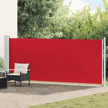 Tenda Laterale Retrattile per Patio 600x160 cm Rossa