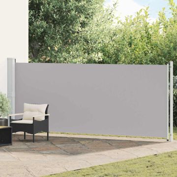 Tenda Laterale Retrattile per Patio 614x160 cm Grigia