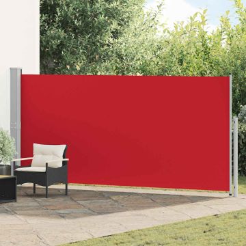 Tenda Laterale Retrattile per Patio 600x170 cm Rossa