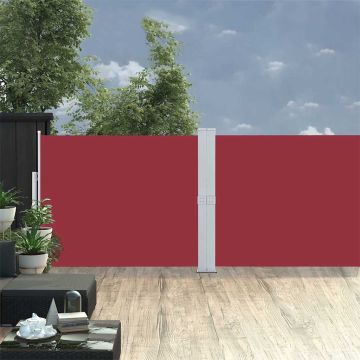 Tenda Laterale Retrattile per Patio 140x1200 cm Rossa