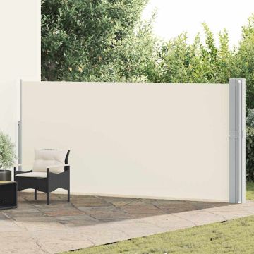 Tenda Laterale Retrattile per Patio 170x1200 cm Crema