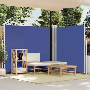 Tenda Laterale Retrattile per Patio 170x1200 cm Blu