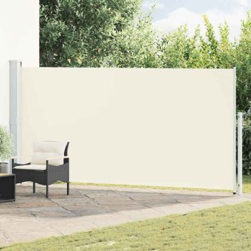 Tenda Laterale Retrattile per Patio 180x514 cm Crema