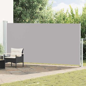 Tenda Laterale Retrattile per Patio 180x514 cm Grigia