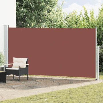 Tenda Laterale Retrattile per Patio 180x500 cm Marrone