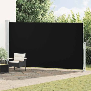 Tenda Laterale Retrattile per Patio 200x514 cm Nera