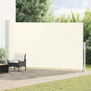 Tenda Laterale Retrattile per Patio 200x514 cm Crema