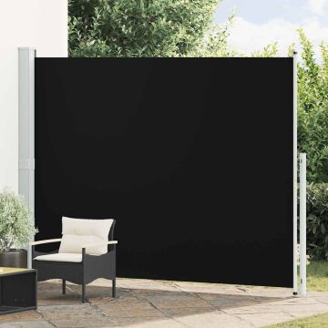Tenda Laterale Retrattile per Patio 220x314 cm Nera