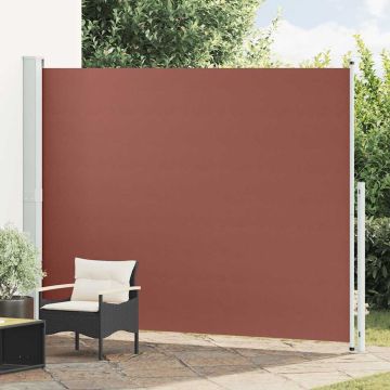 Tenda Laterale Retrattile per Patio 220x300 cm Marrone