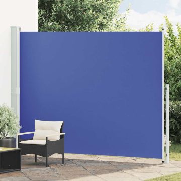 Tenda Laterale Retrattile per Patio 220x314 cm Blu