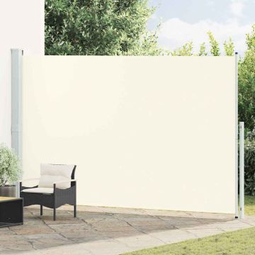 Tenda Laterale Retrattile per Patio 220x514 cm Crema