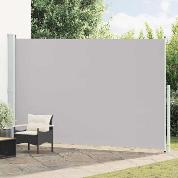 Tenda Laterale Retrattile per Patio 220x514 cm Grigia