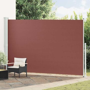 Tenda Laterale Retrattile per Patio 220x514 cm Marrone