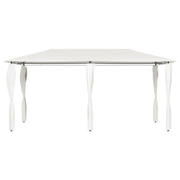 Gazebo con Montanti Rivestiti 2,98x5,3x2,59 m Crema 160 g/m²