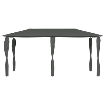 Gazebo con Montanti Rivestiti 2,98x5,3x2,59m Antracite 160 g/m²