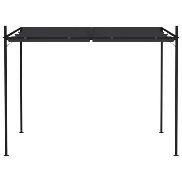 Gazebo con Tetto Retrattile 300x300x233 cm Antracite