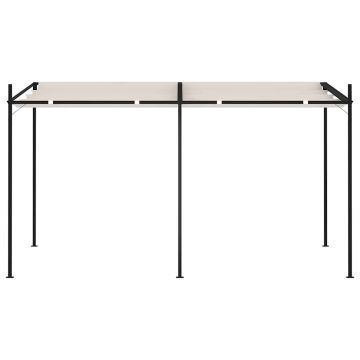 Gazebo con Tetto Retrattile 400x300x233 cm Crema