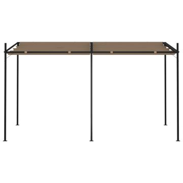 Gazebo con Tetto Retrattile 400x300x233 cm Grigio Talpa