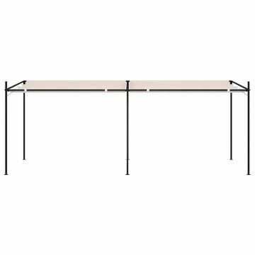 Gazebo con Tetto Retrattile 600x300x233 cm Crema