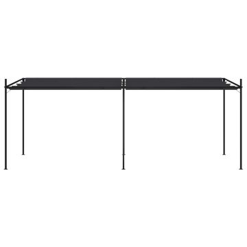Gazebo con Tetto Retrattile 600x300x233 cm Antracite