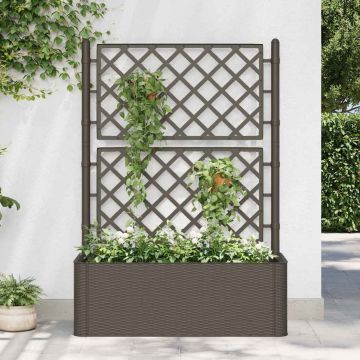 Letto Rialzato da Giardino con Graticcio e Irrigazione Moca