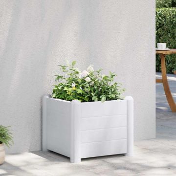 Letto Rialzato da Giardino in PP Bianco 43x43x35 cm