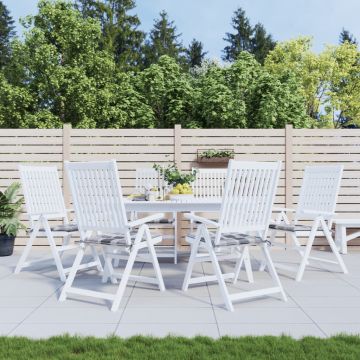 Cuscini per Sedia 6 pz a Quadri Grigi 40x40x3cm Tessuto Oxford