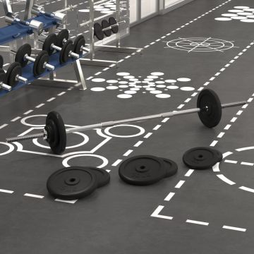 Set Bilanciere con Dischi 90 kg in Ghisa