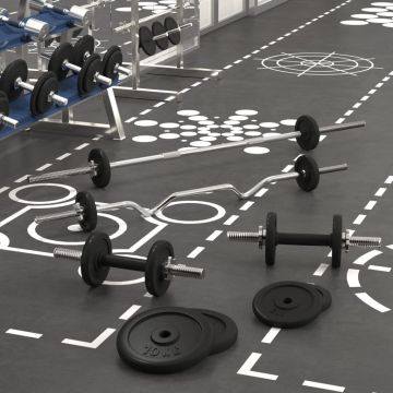 Set Bilanciere e Manubri con Dischi 60 kg in Ghisa
