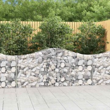Cesti Gabbioni ad Arco 8 pz 200x30x80/100 cm Ferro Zincato