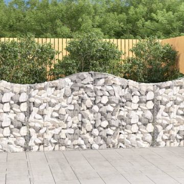 Cesti Gabbioni ad Arco 5 pz 200x30x100/120 cm Ferro Zincato