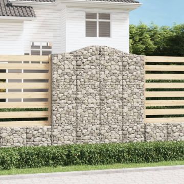 Cesti Gabbioni ad Arco 11 pz 200x30x220/240 cm Ferro Zincato