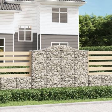 Cesti Gabbioni ad Arco 50 pz 200x50x160/180 cm Ferro Zincato