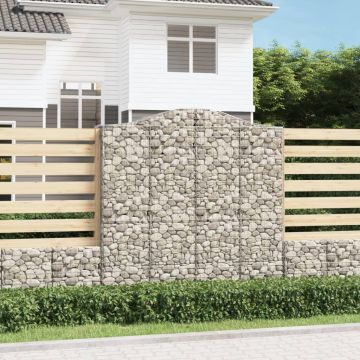 Cesti Gabbioni ad Arco 14 pz 200x50x200/220 cm Ferro Zincato