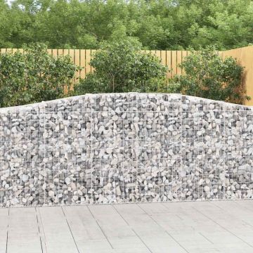Cesti Gabbioni ad Arco 9 pz 400x50x100/120 cm Ferro Zincato