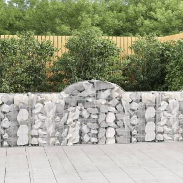 Cesti Gabbioni ad Arco 13 pz 200x30x80/100 cm Ferro Zincato