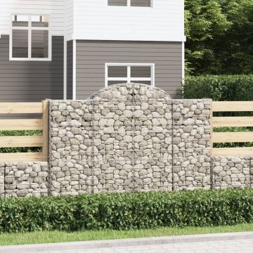 Cesti Gabbioni ad Arco 40 pz 200x30x140/160 cm Ferro Zincato