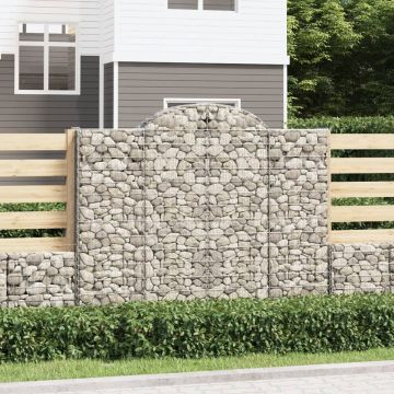 Cesti Gabbioni ad Arco 25 pz 200x30x160/180 cm Ferro Zincato