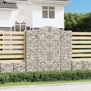 Cesti Gabbioni ad Arco 10 pz 200x30x200/220 cm Ferro Zincato