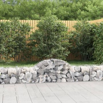 Cesti Gabbioni ad Arco 11 pz 200x50x40/60 cm Ferro Zincato