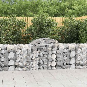 Cesti Gabbioni ad Arco 13 pz 200x50x80/100 cm Ferro Zincato