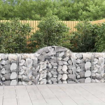 Cesti Gabbioni ad Arco 18 pz 200x50x80/100 cm Ferro Zincato