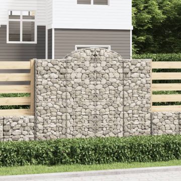 Cesti Gabbioni ad Arco 50 pz 200x50x160/180 cm Ferro Zincato