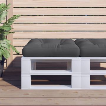 Cuscino per Pallet Nero 58x58x10 cm in Tessuto