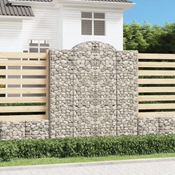 Cesti Gabbioni ad Arco 40 pz 200x50x220/240 cm Ferro Zincato