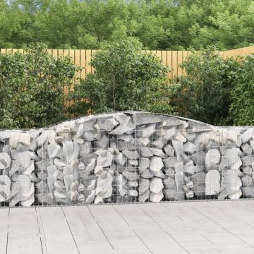 Cesti Gabbioni ad Arco 8 pz 400x50x80/100 cm Ferro Zincato